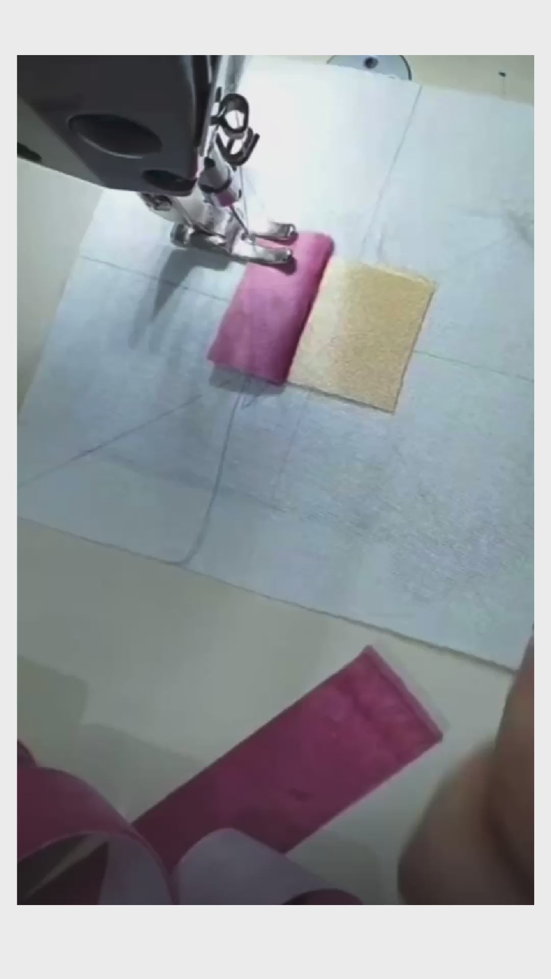 timelaps video showing the process sewing 1 square of patching work 